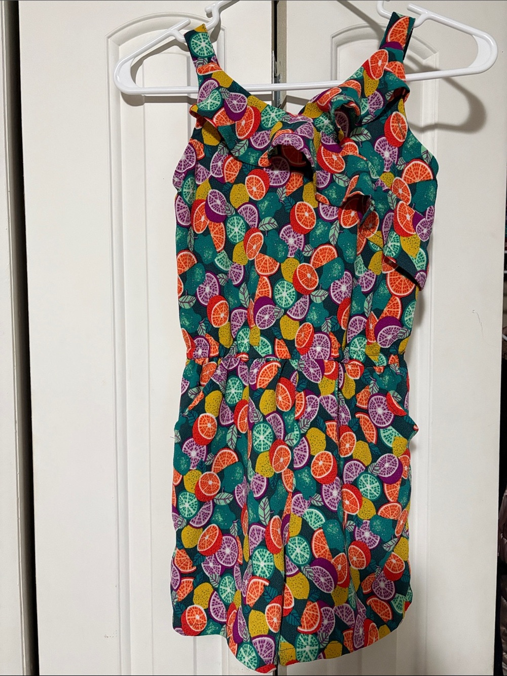 wonder nation Teal Tropical Citrus Print One-Piece